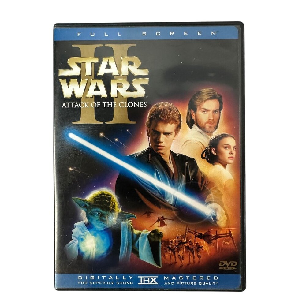 Star Wars Episode II Attack Of The Clones 2002 Full Screen DVD Hayden Christense
